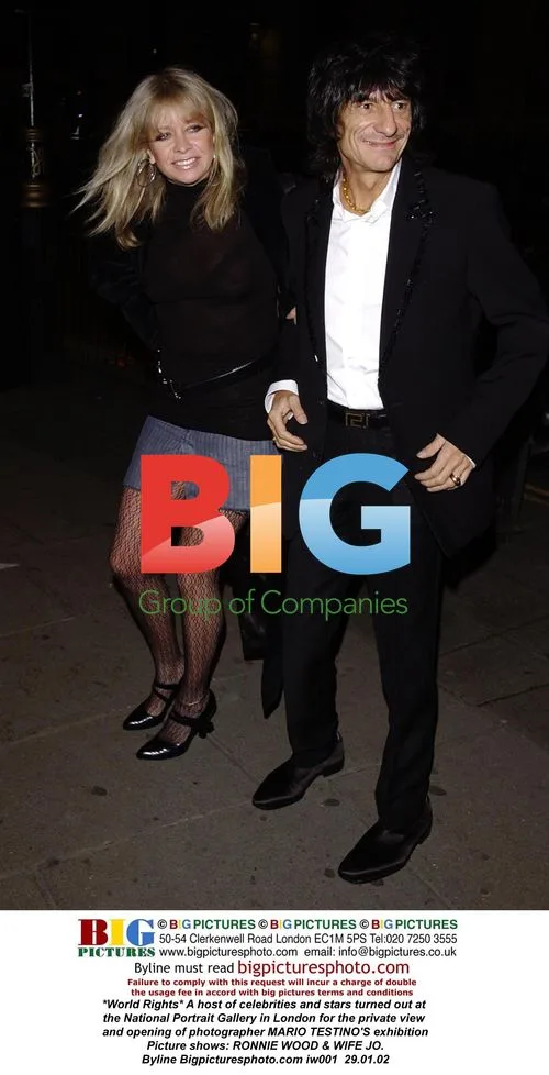 Ronnie Woods and Wife Jo at Testino Exhibition