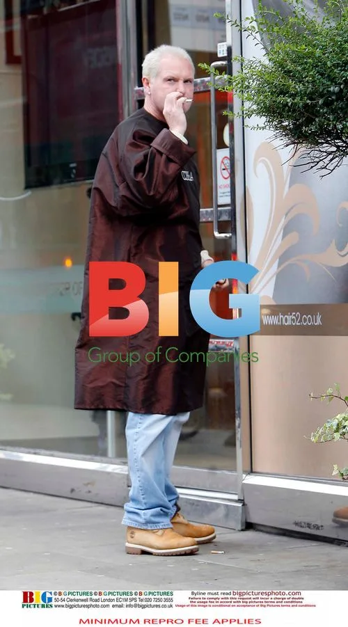 Former England footballer Paul Gascoigne at hair salon