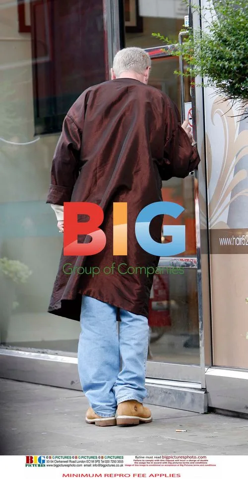 Paul Gascoigne gets hair done at London salon
