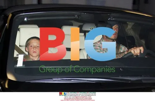 David Beckham & son Brooklyn leave Benihana