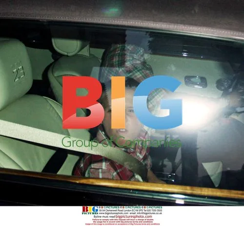 David Beckham and son Brooklyn leaving Benihana