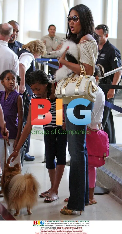 Kimora Lee and Daughters Depart LAX