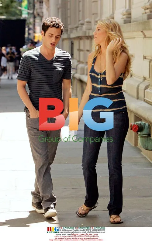 Blake Lively and Penn Badgley film Gossip Girl