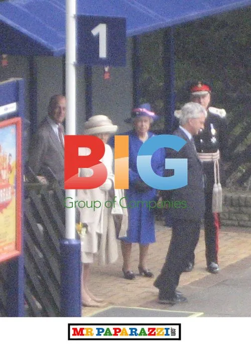 Queen Elizabeth II and Prince Philip at Station