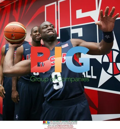 Dwayne Wade throws ball at USA Basketball intro