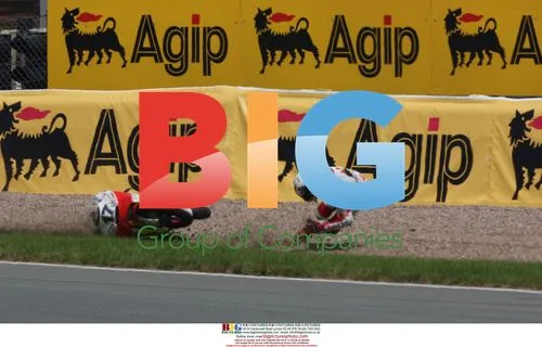 Stefan Bradl crashes during MotoGP 125ccm Championship