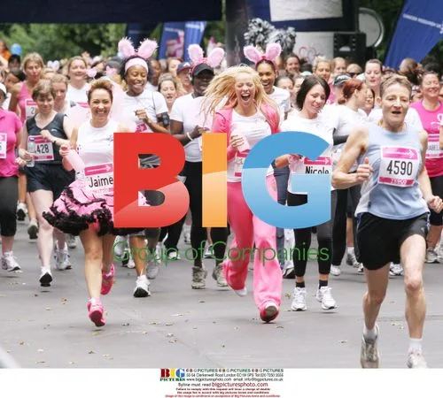 Liz Mclaren and Nicola Stapleton at 2008 Race for Life