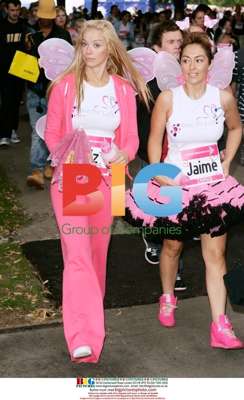 Liz Mclaren and Nicola Stapleton at Race for Life in London