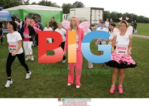 Liz Mclaren and Nicola Stapleton at The 2008 Race for Life