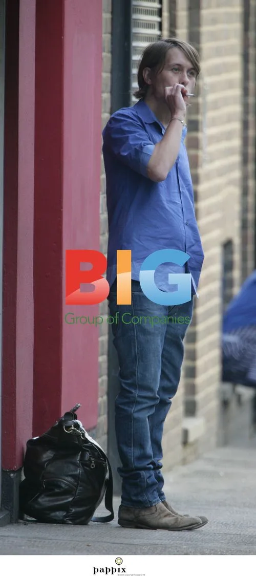 Take That Singer Mark Owen Takes Smoke Break