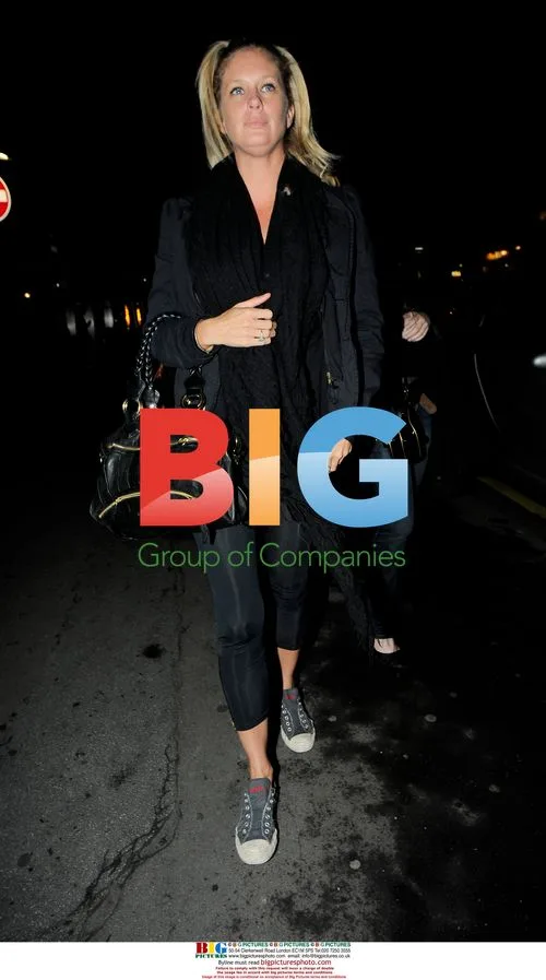 Rachel Hunter and friend at Roka Restaurant in London