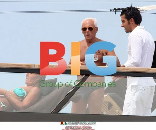 Giorgio Armani vacations on yacht 'Main'