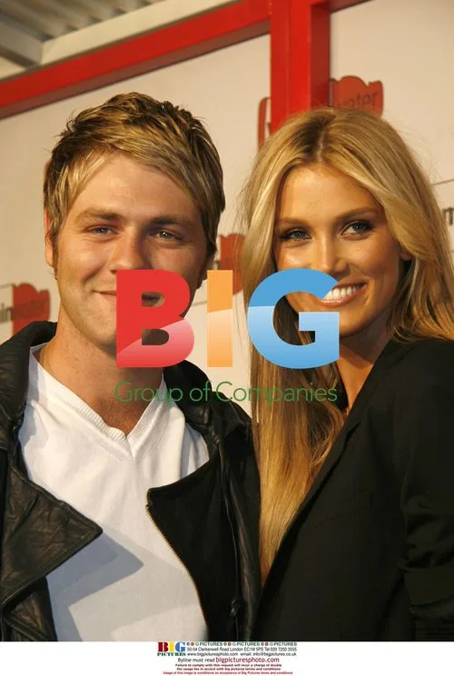 Bryan McFadden and Delta Goodrem at MLB All-Star event