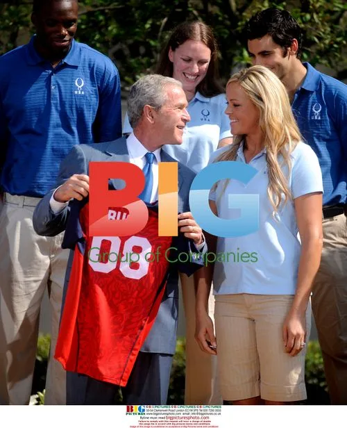 Bush Receives 2008 US Olympic Team Jersey