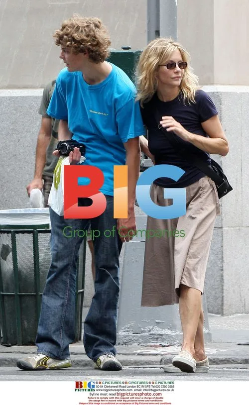 Meg Ryan walks with son in Soho