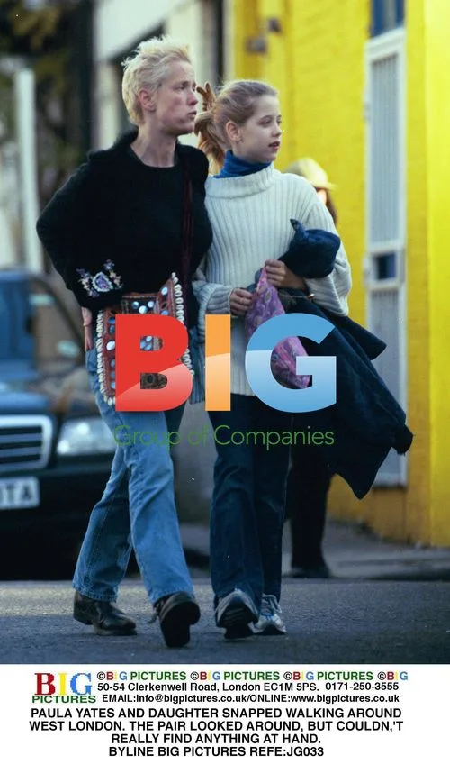 Paula Yates and Daughter in West London