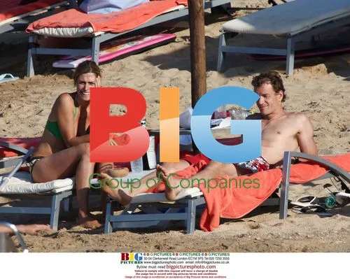 Jens Lehmann relaxing with family on beach