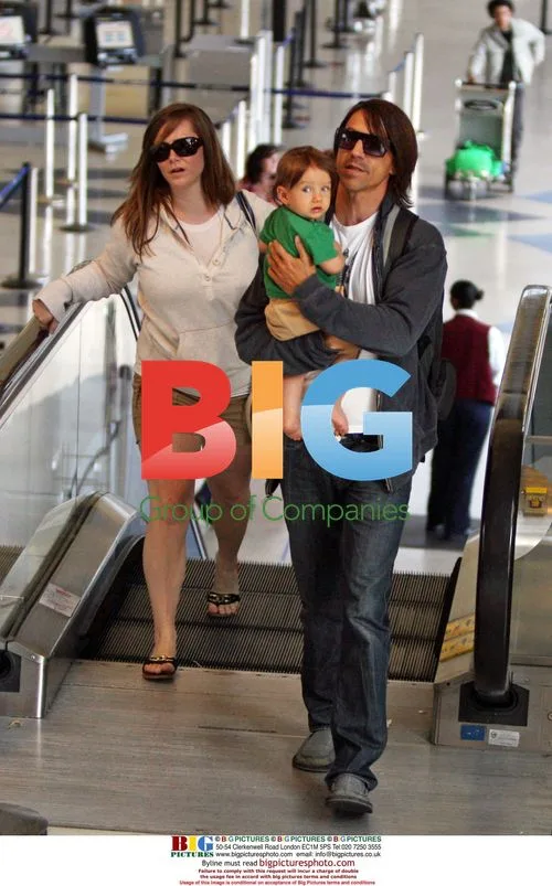 Anthony Kiedis with son Everly at LAX