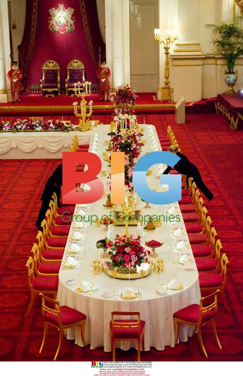 Buckingham Palace State Banquet Setup