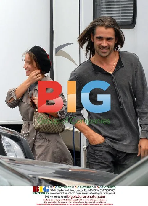 Colin Farrell and Emma Forrest on set of Ondine