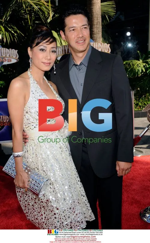 Russell Wong & wife Flora attend Mummy premiere