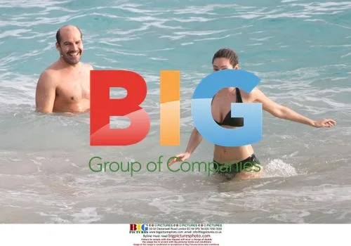 Billy Zane and Kelly Brook at St Bart's beach