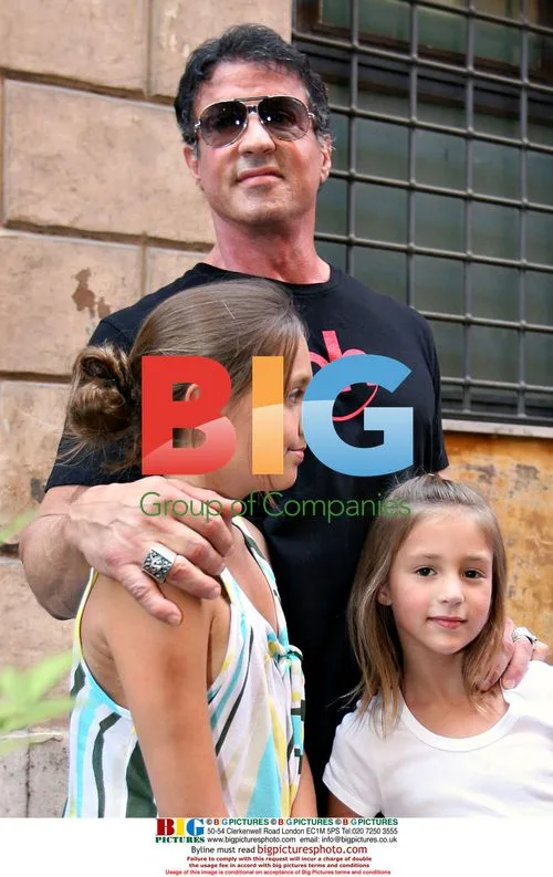 Stallone Family Vacation in Rome