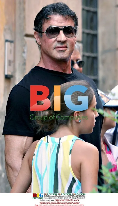Stallone Family Vacation in Rome
