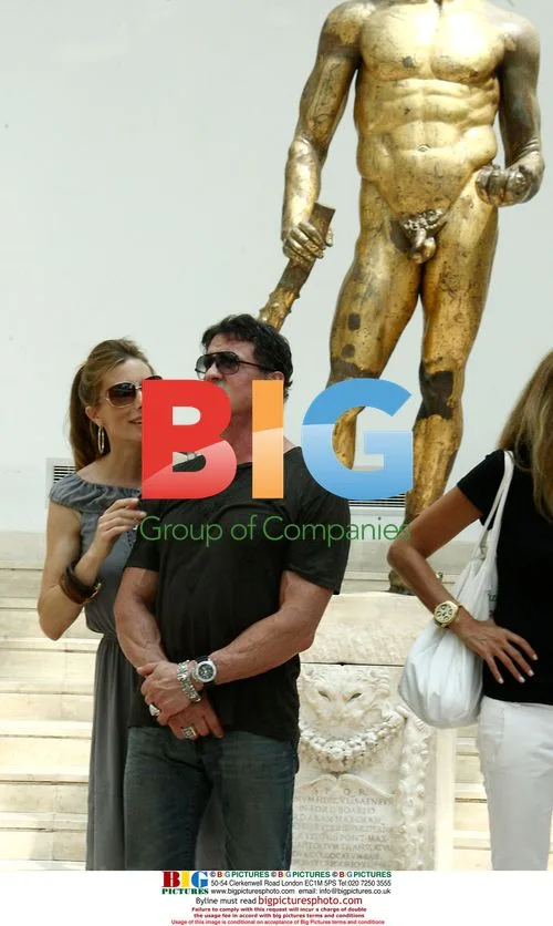 Sylvester Stallone Family in Rome