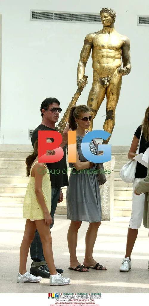 Stallone Family Holiday in Rome