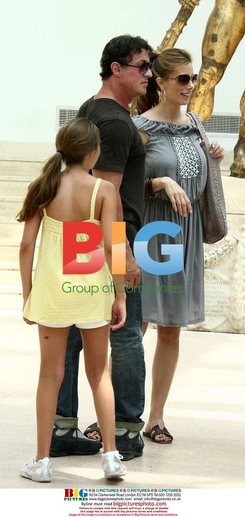 Stallone Family in Rome, Italy