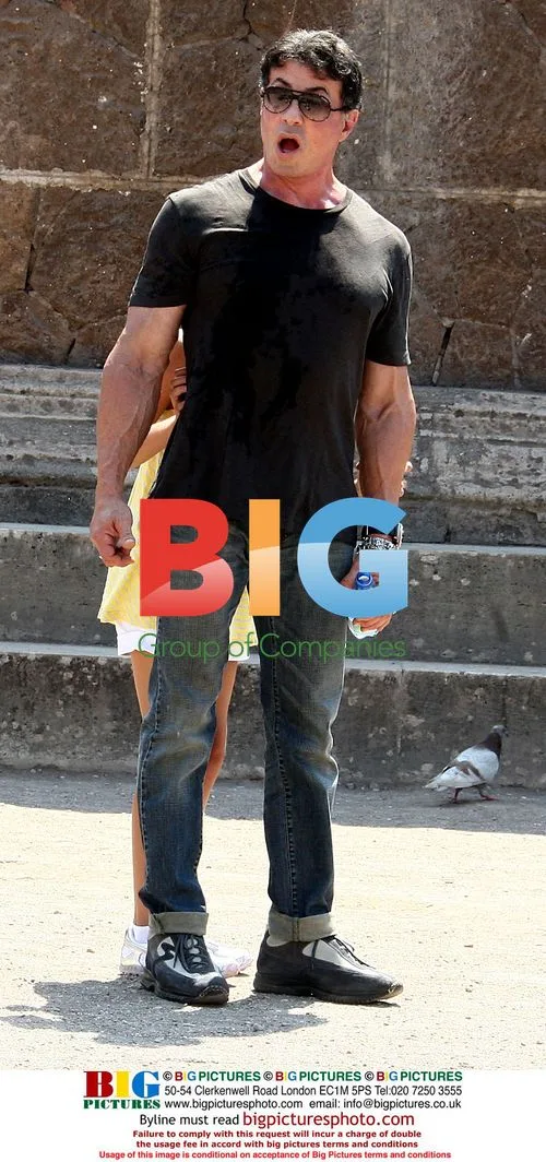 Sylvester Stallone and Family in Rome