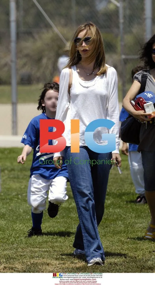Harrison Ford and Calista Flockhart at Son's Baseball Match