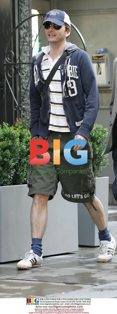 Dr Who Actor David Tennant in Casual Stroll