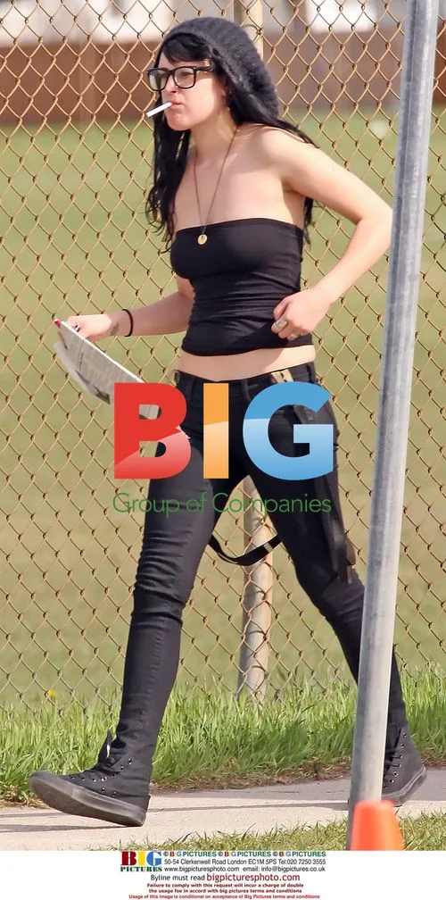 Rumer Willis on set of 'Wild Cherry'