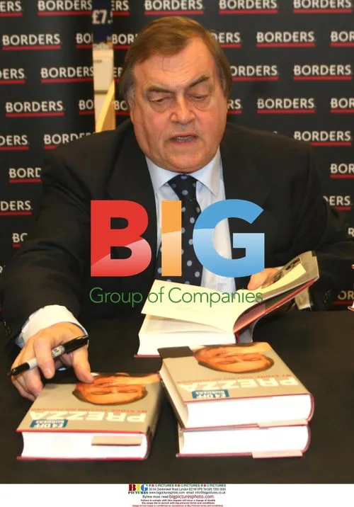 John Prescott at book signing in Cheshire Oaks
