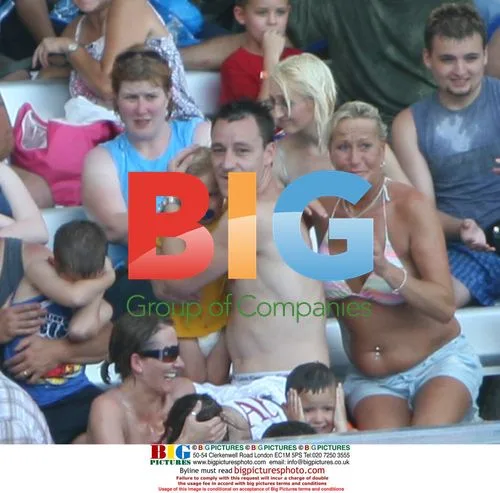 John Terry with Family at Theme Park