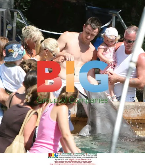 John Terry with Family at Florida Theme Park