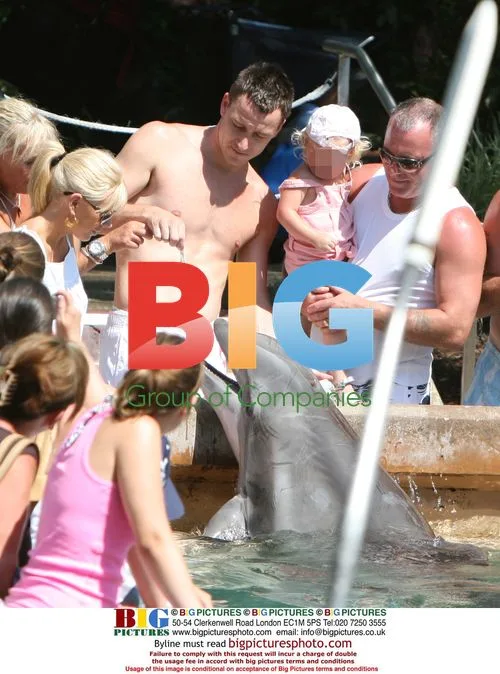 John Terry with Family at Theme Park