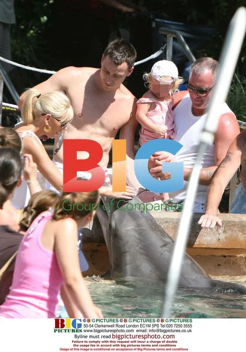 John Terry with Family at Theme Park