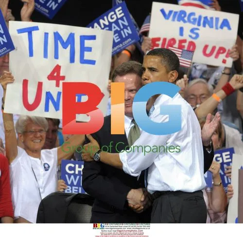 Obama and Webb at Virginia campaign event