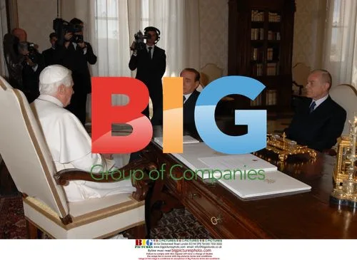 Pope Benedetto XVI and Silvio Berlusconi