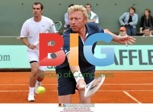 Becker and Pioline play Ivanisevic and Stich at French Open