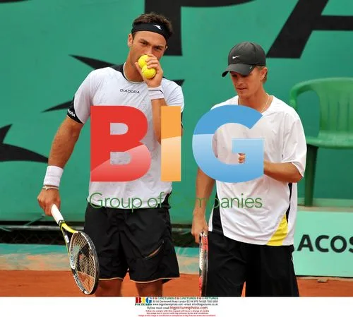 Huss and Hutchins in French Open 2008 Men's Doubles