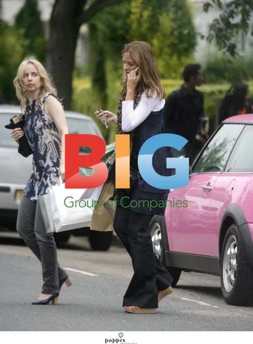 Trinny Woodall Out in Pink Mini Cooper