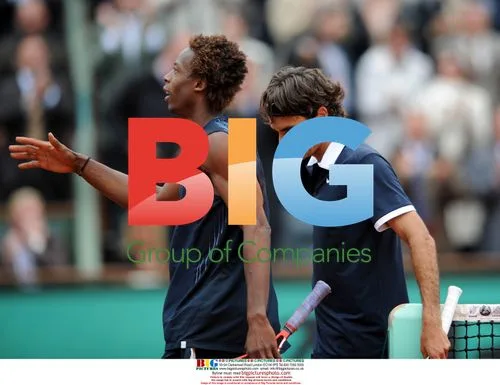 Roger Federer and Gael Monfils after French Open semi