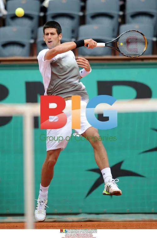 Novak Djokovic during semi final loss at 2008 French Open