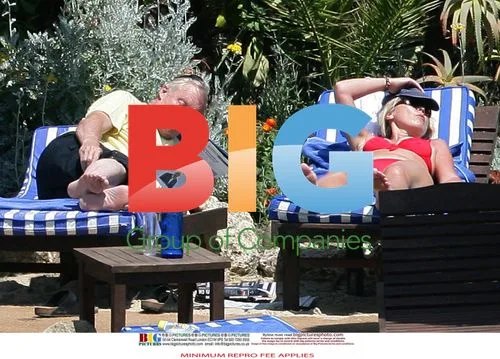 Chris Tarrant and Partner Jane Bird on Holiday in Spain