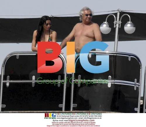 Flavio Briatore and Elisabetta Gregoracci on yacht
