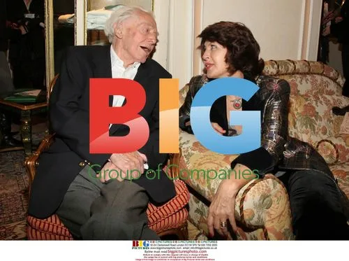 Dino Risi and wife at Grinzane Film Festival
